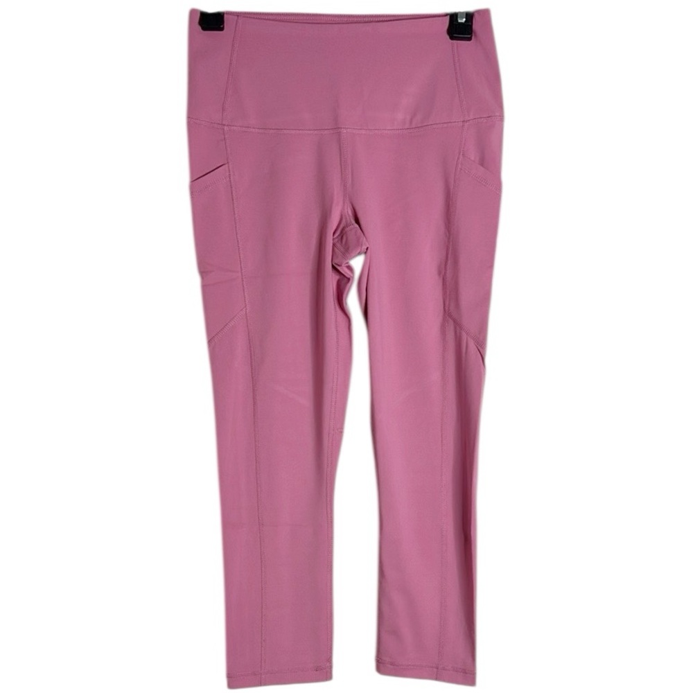Yogalicious Lux Hi-Waist Side Pockets Capri Rose Cultivar Athletic Leggings sz S